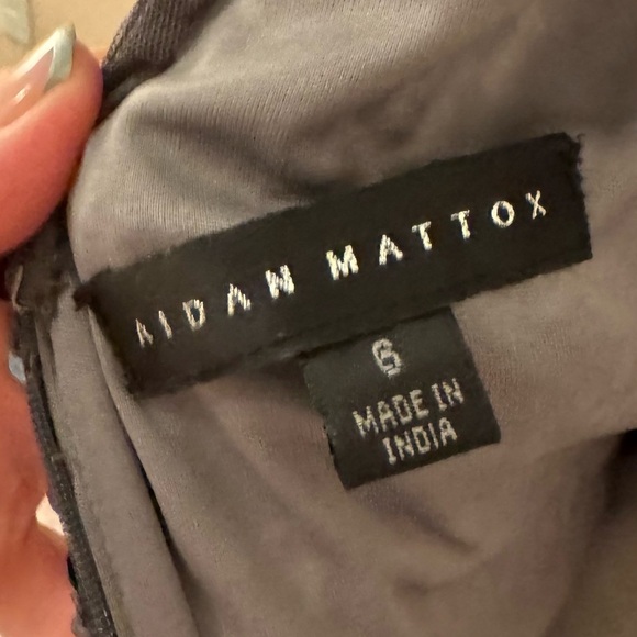 Aidan Mattox Long-sleeve Sequined Shift Dress - Picture 6 of 6